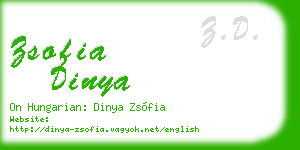 zsofia dinya business card